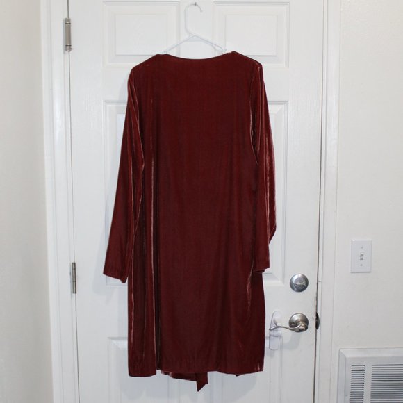 Diane Von Furstenberg Velvet Wrap Dress in Burgundy - Picture 14 of 14